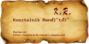 Kosztelnik Renátó névjegykártya